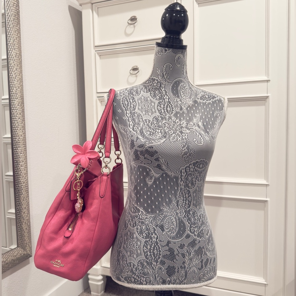 💖 SOLD - Coach Madison Phoebe Pink Leather Hobo Shoulder Bag - Picture 8 of 17